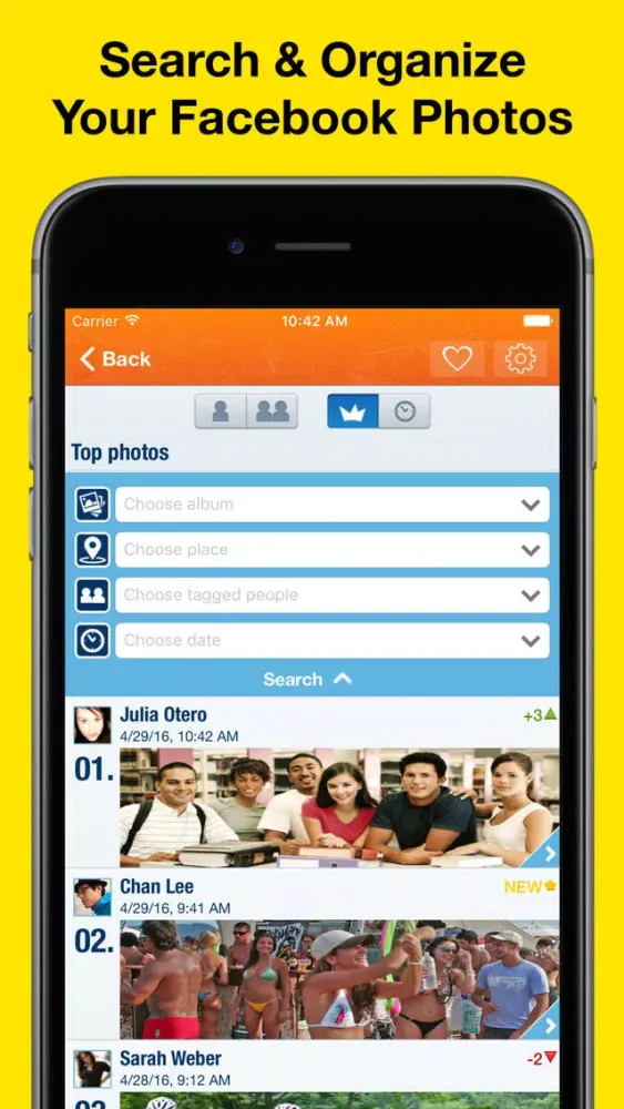 Captures d'écran de MyTopPhotos Pro - Organize & share your best moments