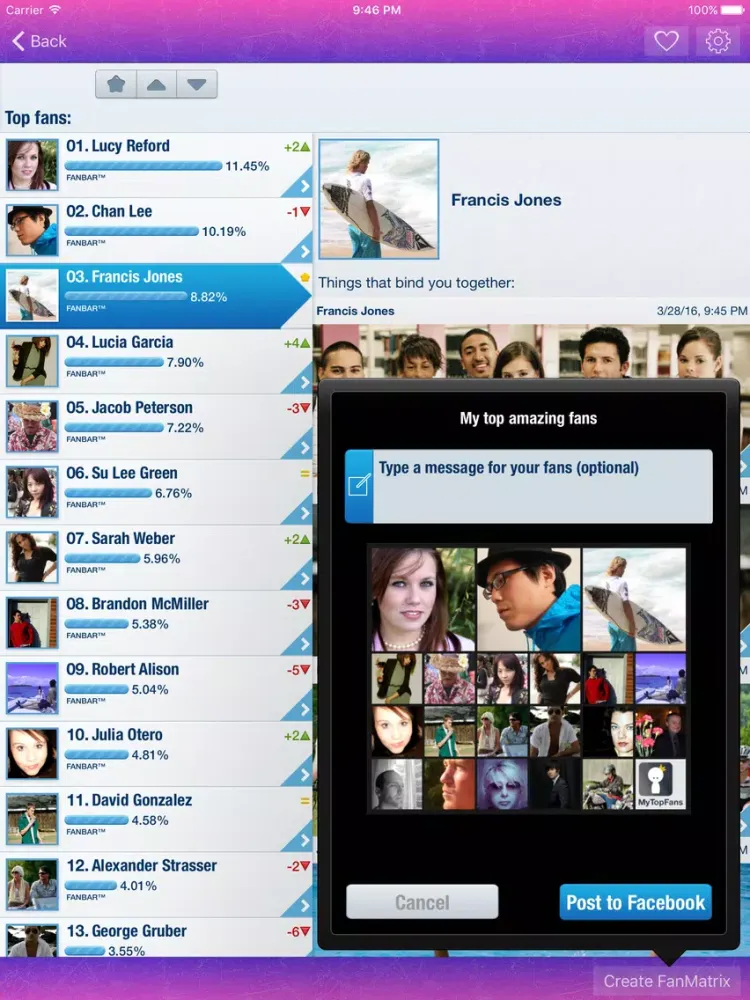 Скриншоты MyTopStories Pro - Track your timeline posts & followers iPad 