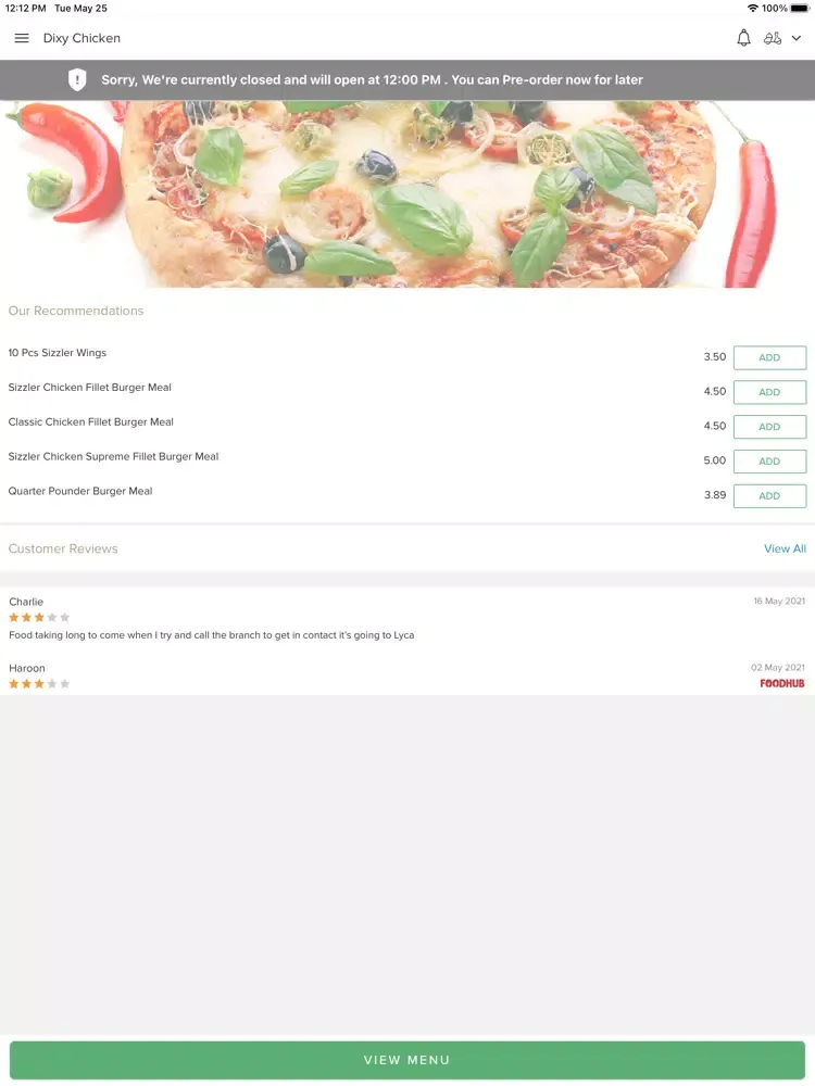 Zrzuty ekranu Dixy Chicken. iPad 