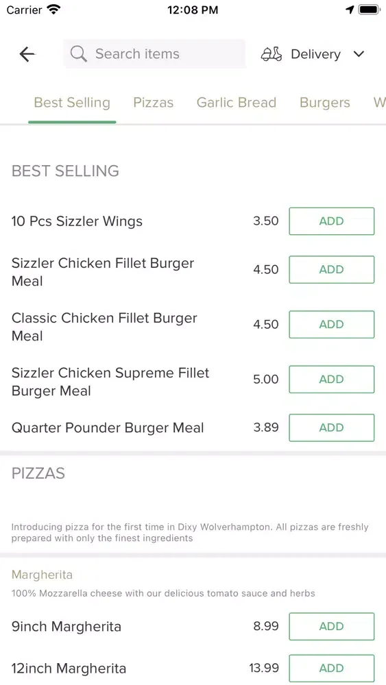 Zrzuty ekranu Dixy Chicken.