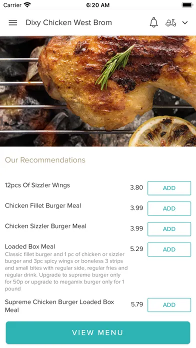 Ảnh chụp màn hình của Dixy Chicken West Brom.
