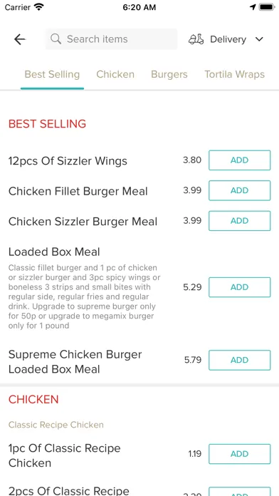 Ảnh chụp màn hình của Dixy Chicken West Brom.