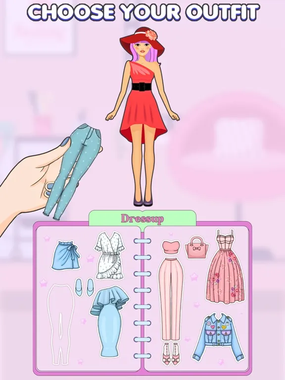 DIY Paper Doll Dress Up Games iPad Screenshots