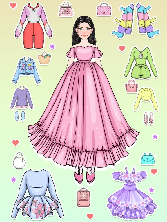 DIY Paper Doll Dress Up Games iPad Screenshots