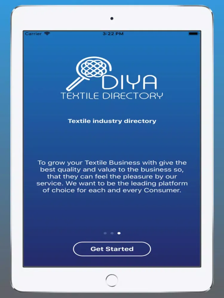 Zrzuty ekranu Diya Textile Directory iPad 