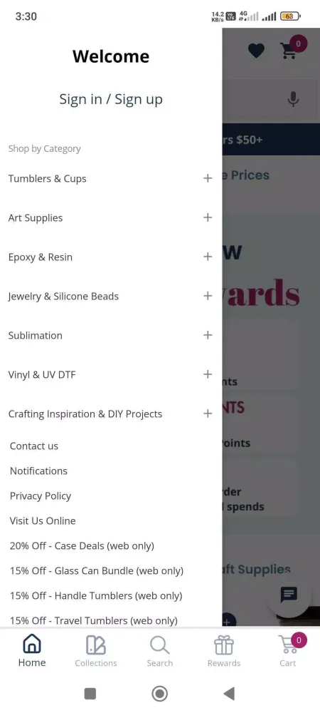 Captures d'écran de DIY Craft Warehouse