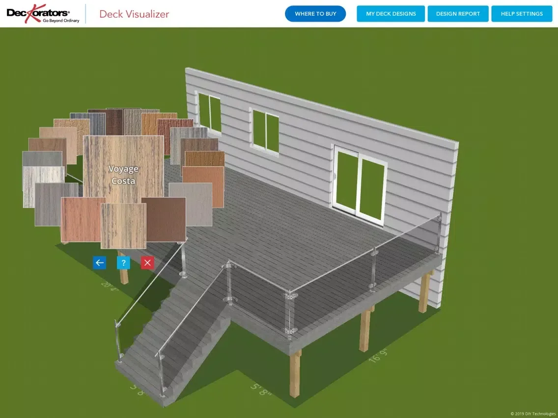 Tangkapan skrin Deckorators Deck Visualizer iPad 