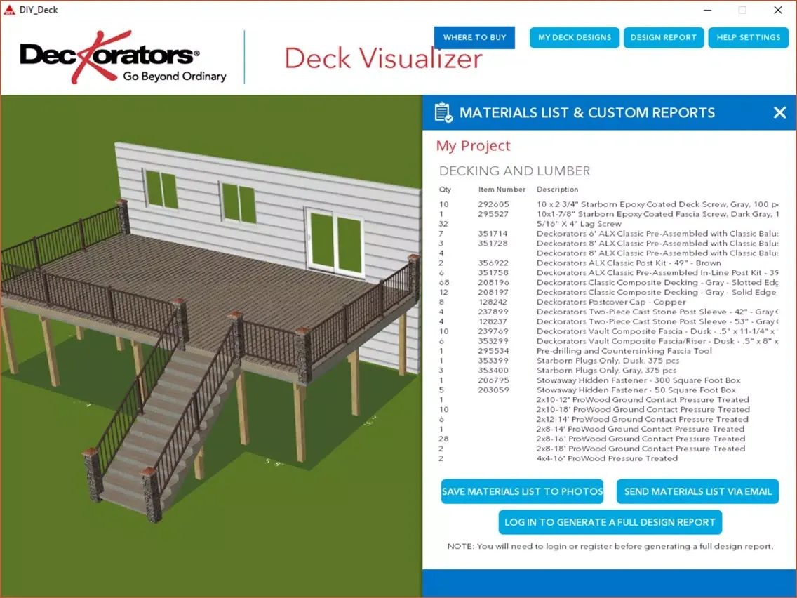 Tangkapan skrin Deckorators Deck Visualizer iPad 