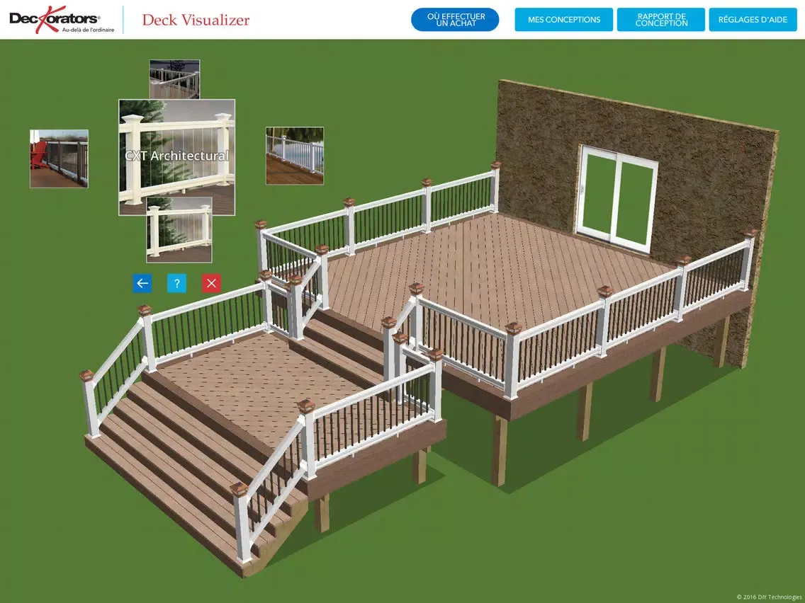 Ảnh chụp màn hình của Deckorators Deck Visualizer (Quebecois) iPad 