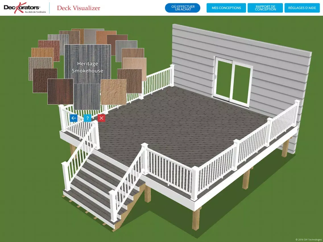 Ảnh chụp màn hình của Deckorators Deck Visualizer (Quebecois) iPad 