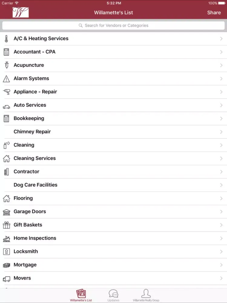 ภาพหน้าจอของ Willamette Realty iPad 