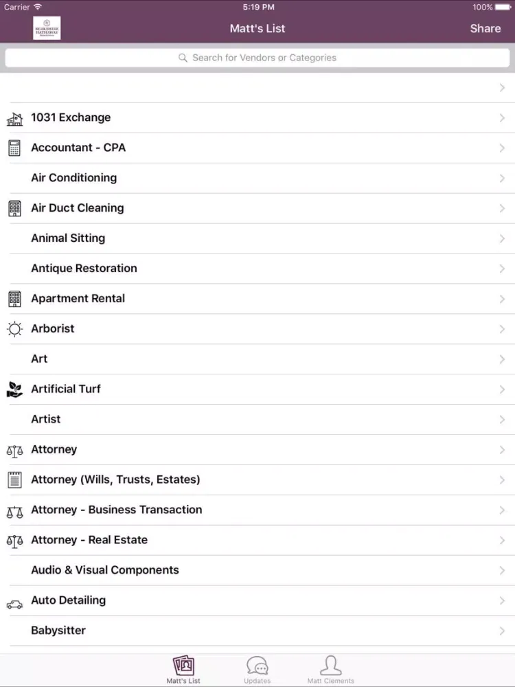 Capturas de pantalla de Matt Clements iPad 