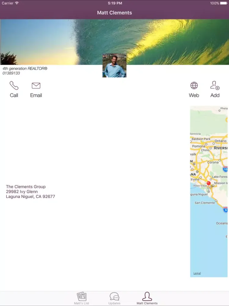 Capturas de pantalla de Matt Clements iPad 