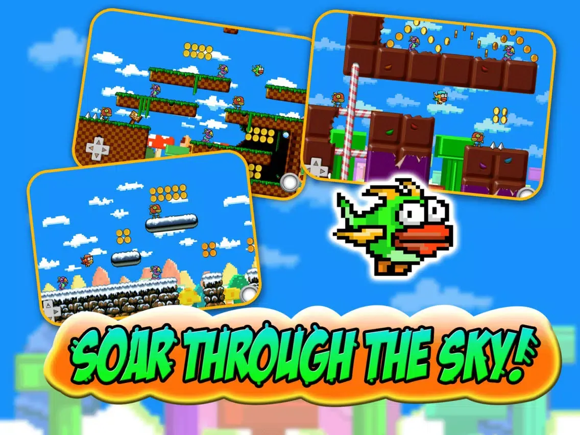 Capturas de pantalla de Addicting Bird Adventures - Flappy Monster Game For Boys iPad 