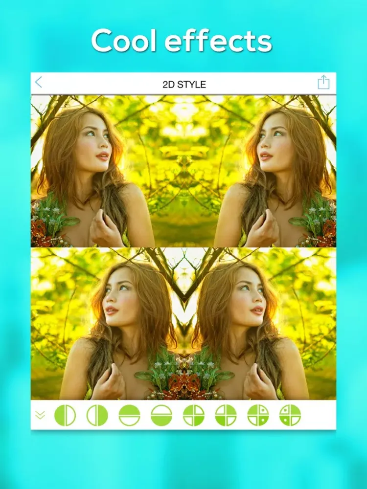 Photo-Mirror Image Free! Twin cam-era & pics editing to split-pic iPad  স্ক্রিনশট