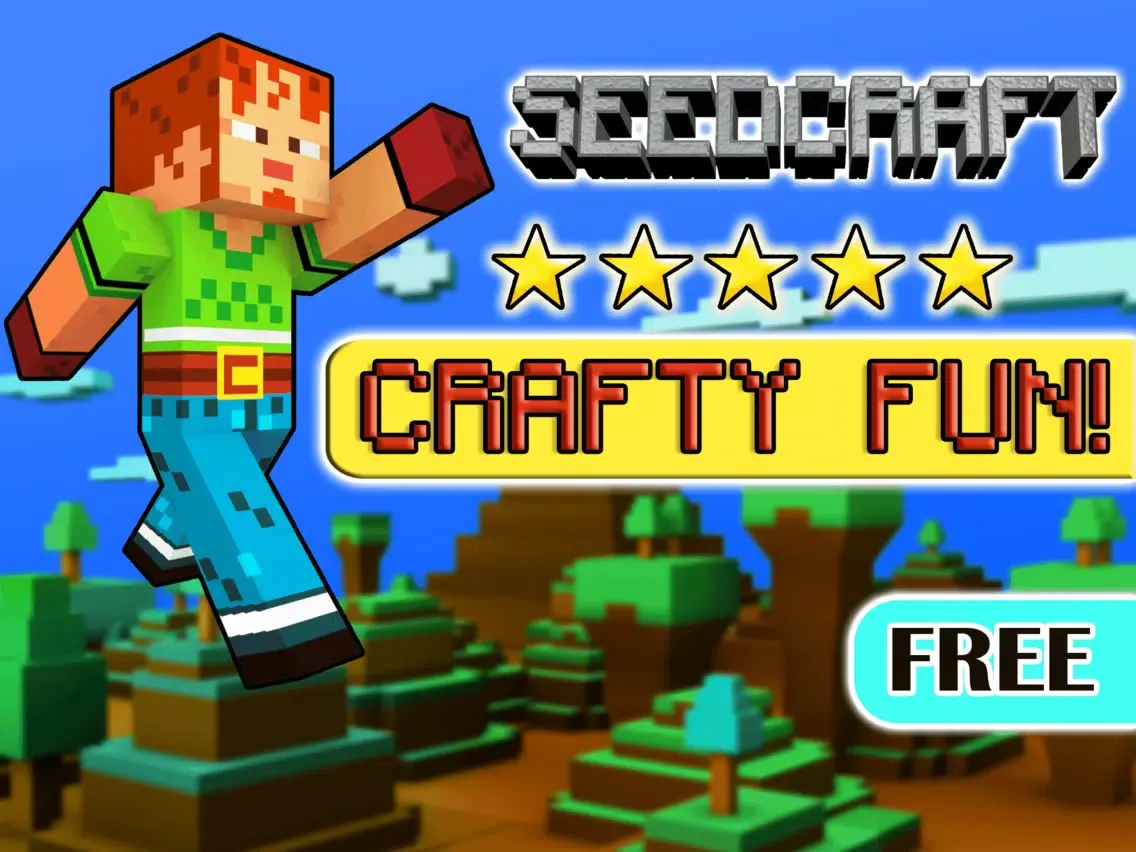 Seed Craft Blocks - Mine Mini Jump For Survival In A 3D Pixel World iPad 應用截圖