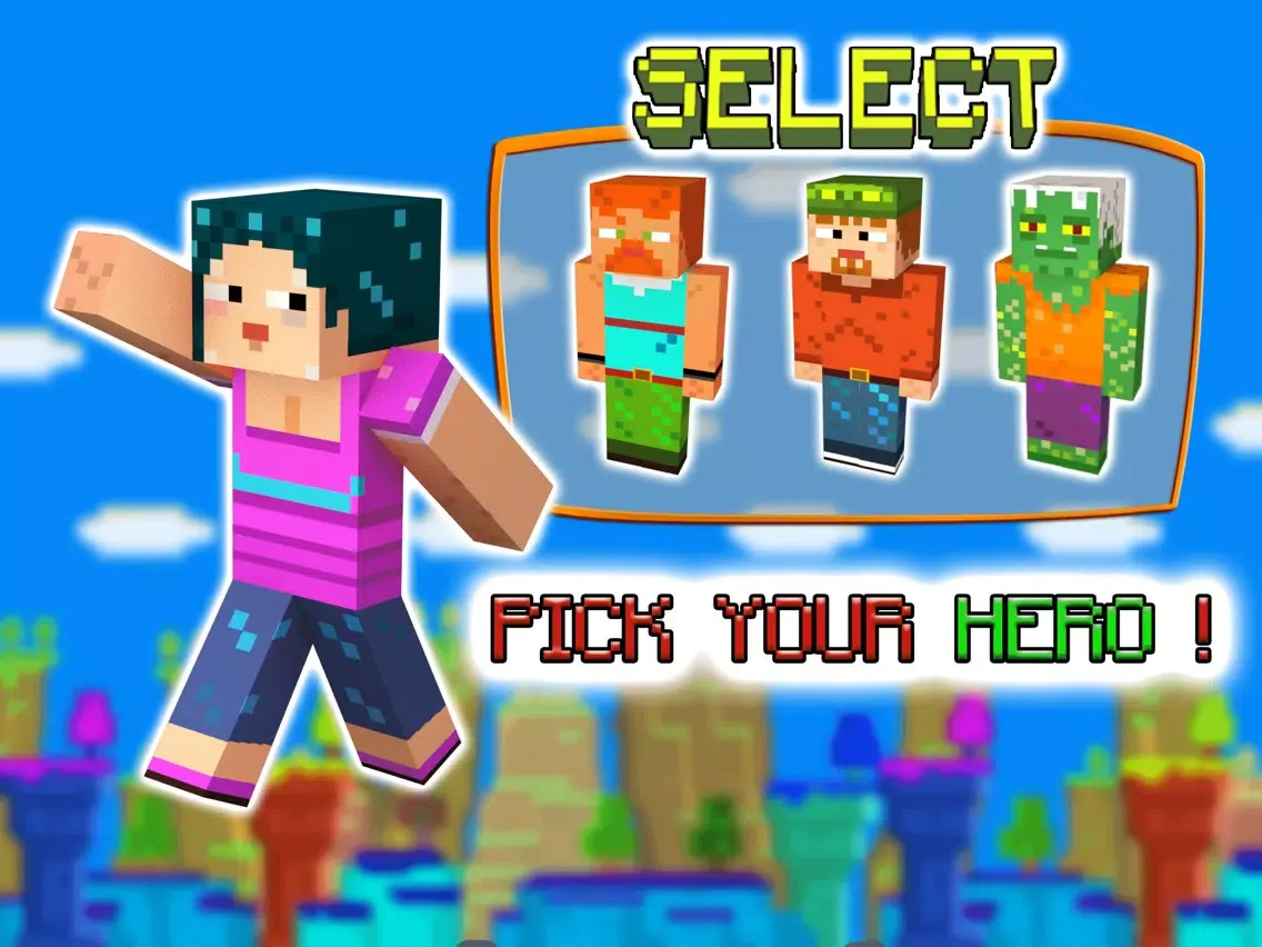 Seed Craft Blocks - Mine Mini Jump For Survival In A 3D Pixel World iPad 應用截圖
