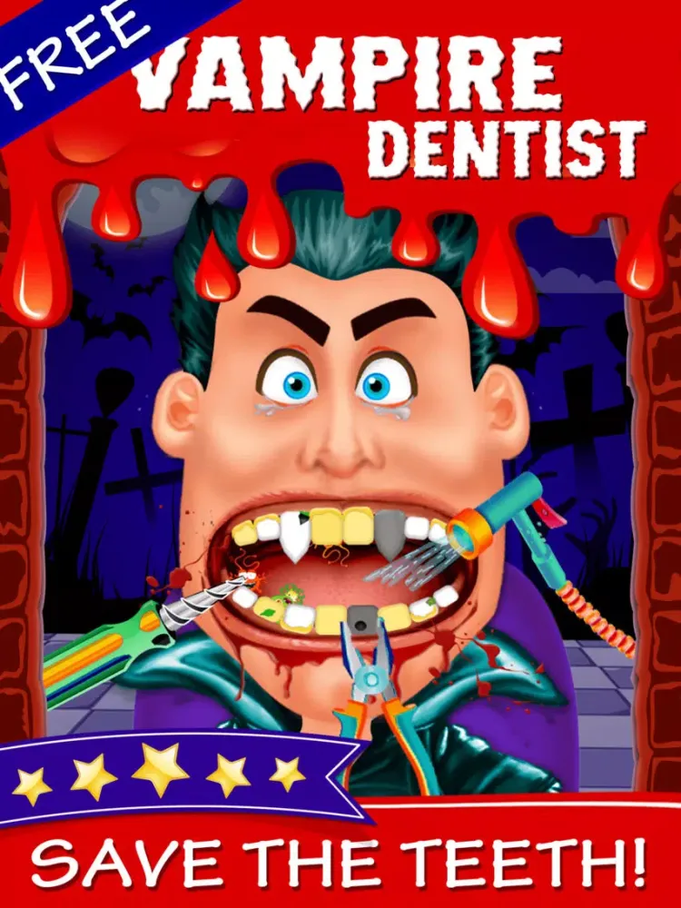 صور Tiny Vampire Dentist - Little Hair And Foot Doctor Office Kids Games 2 iPad 