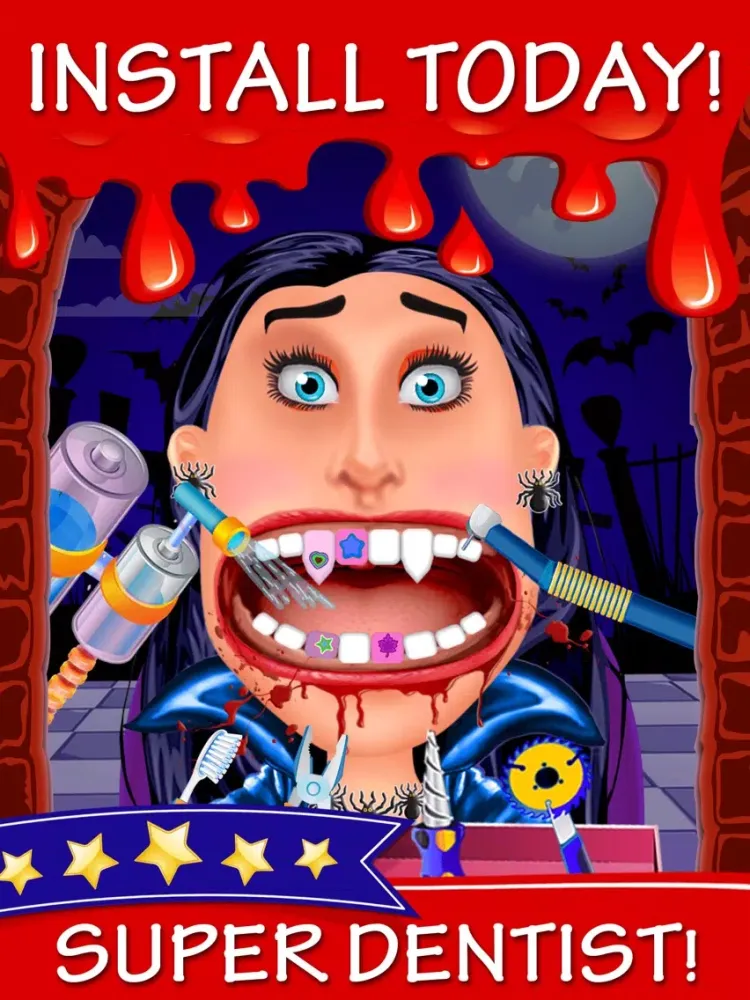 صور Tiny Vampire Dentist - Little Hair And Foot Doctor Office Kids Games 2 iPad 