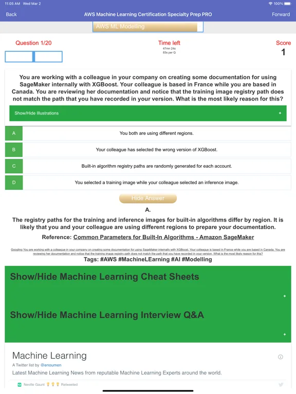 AWS Machine Learning Exam Prep iPad  স্ক্রিনশট