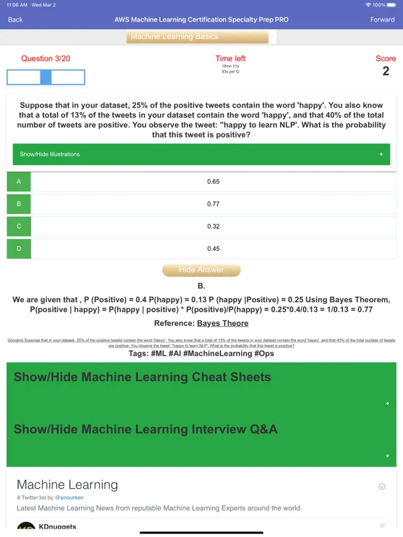 AWS Machine Learning Exam Prep iPad  স্ক্রিনশট