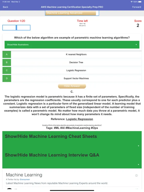 AWS Machine Learning Exam Prep iPad  স্ক্রিনশট