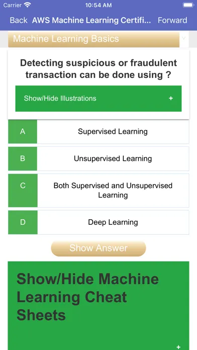AWS Machine Learning Exam Prep স্ক্রিনশট
