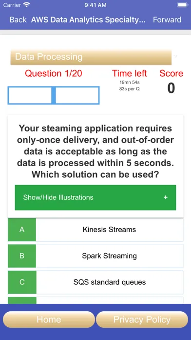 Screenshot di AWS Data Analytics Exam Prep