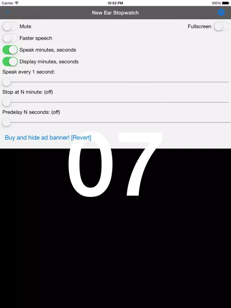 New Ear Stopwatch iPad  Screenshots