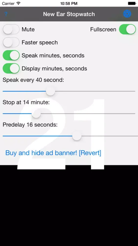 New Ear Stopwatch Screenshots