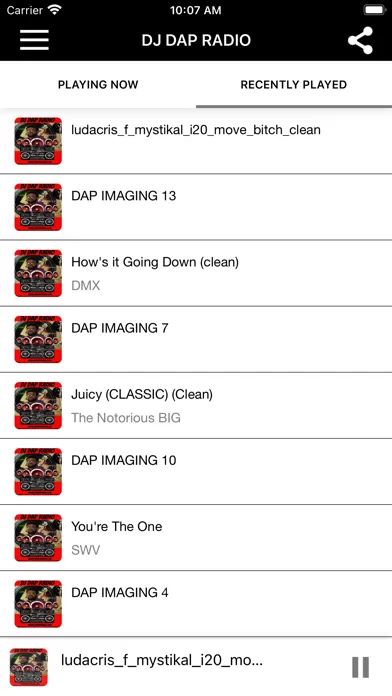 Ảnh chụp màn hình của DJ DAP RADIO