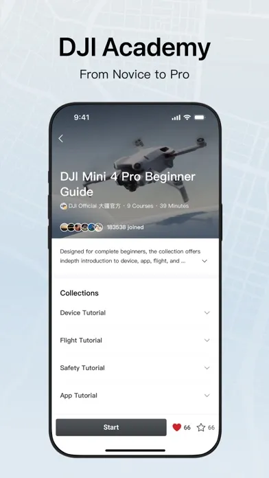 Screenshot di DJI Fly