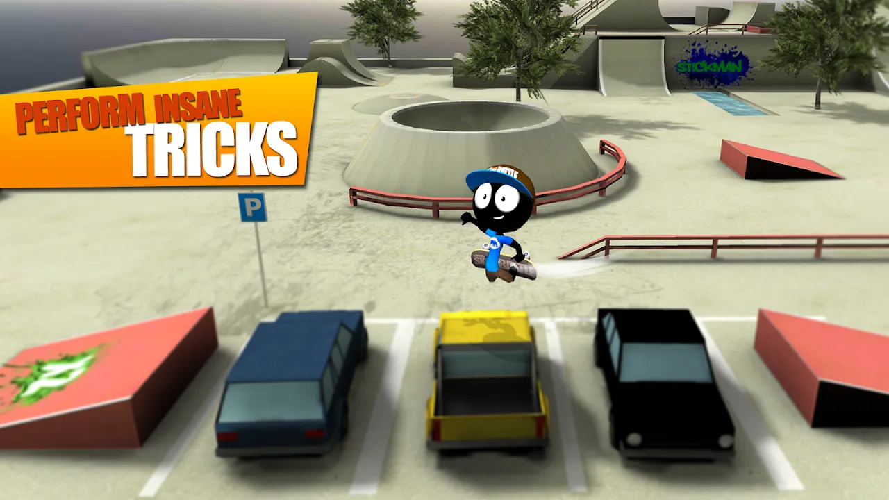 ภาพหน้าจอของ Stickman Skate Battle