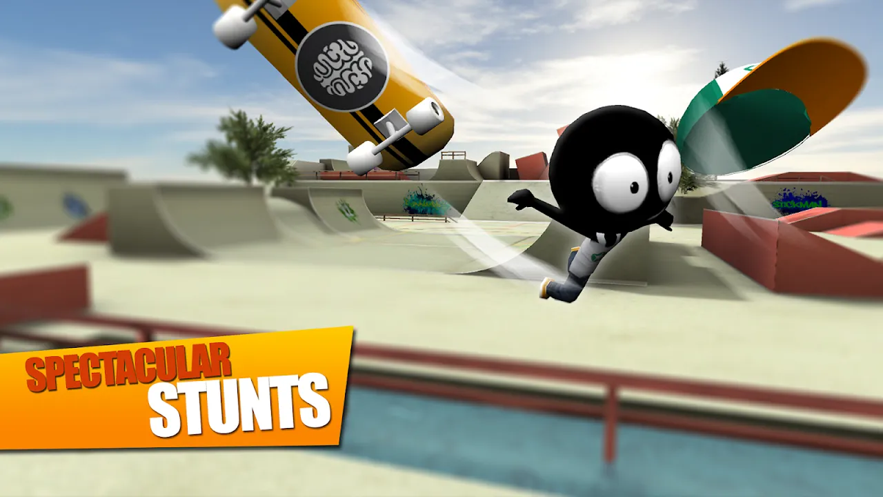 ภาพหน้าจอของ Stickman Skate Battle