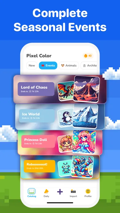 ภาพหน้าจอของ Pixel Color: Paint by Number