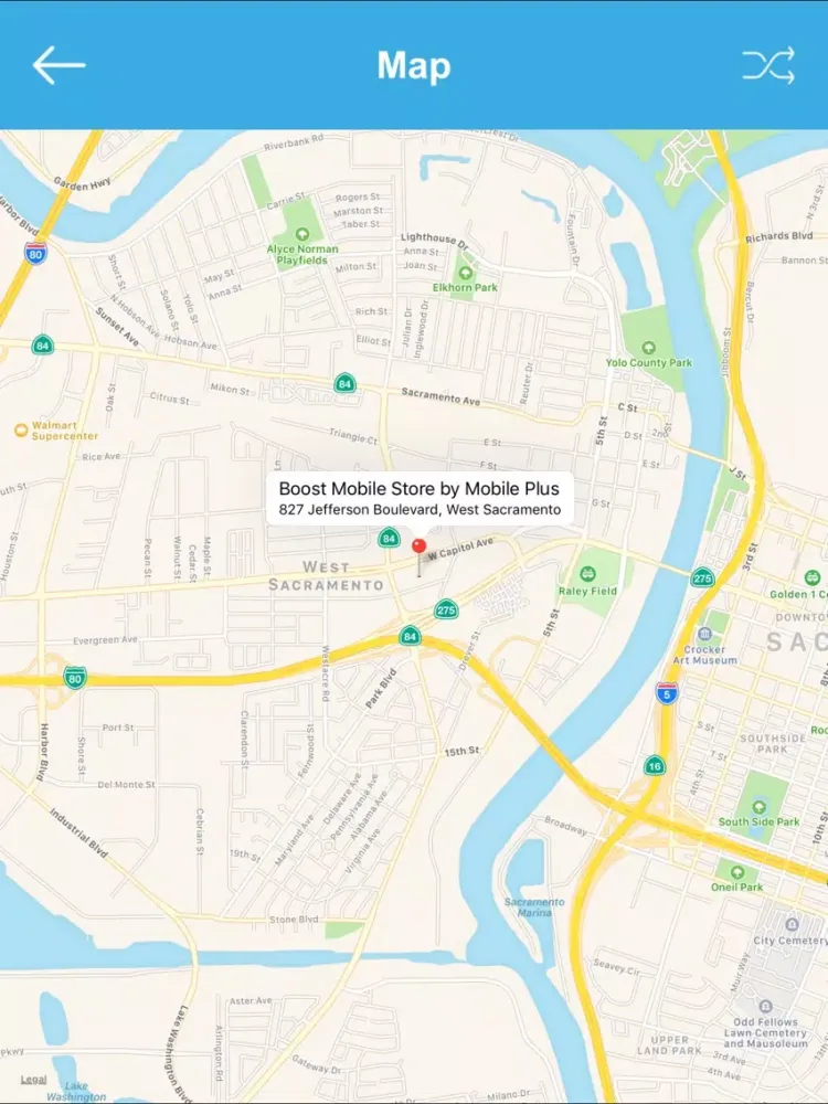 Capturas de tela do Sacramento Wifi Hotspots iPad 