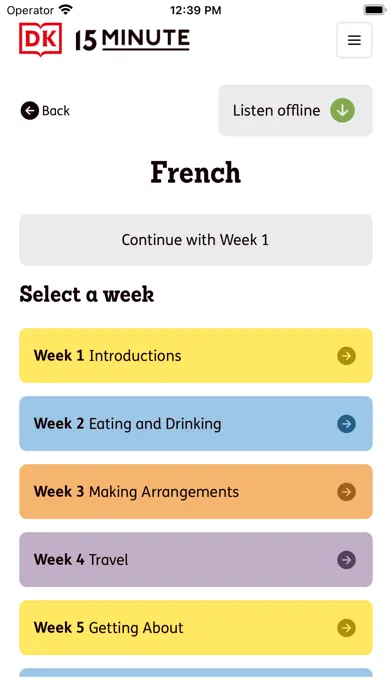 ภาพหน้าจอของ DK 15 Minute Language Course