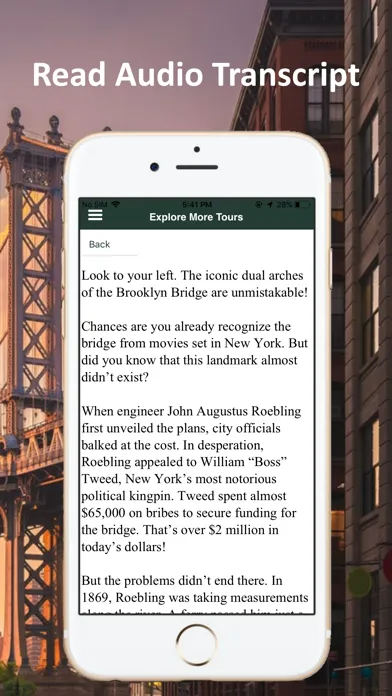 Brooklyn Bridge NYC Audio Tour स्क्रीनशॉट