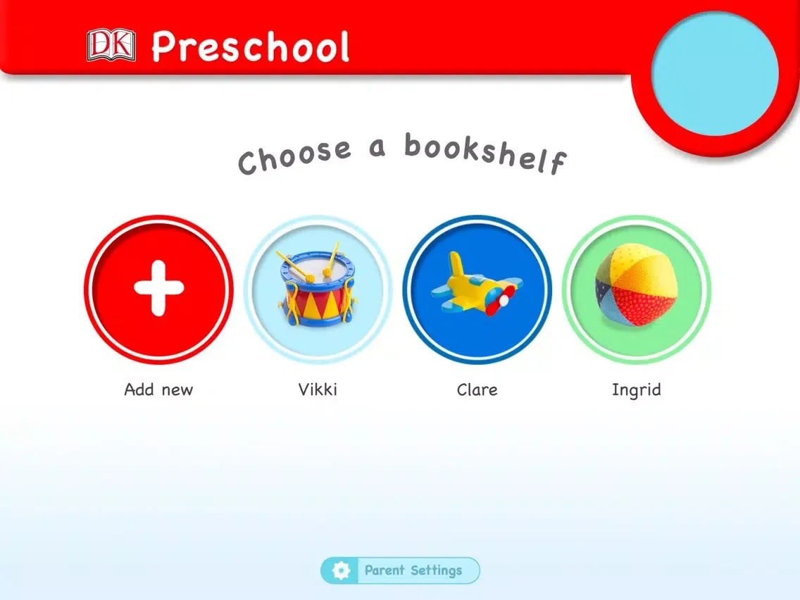 Tangkapan layar DK Preschool Reader iPad 