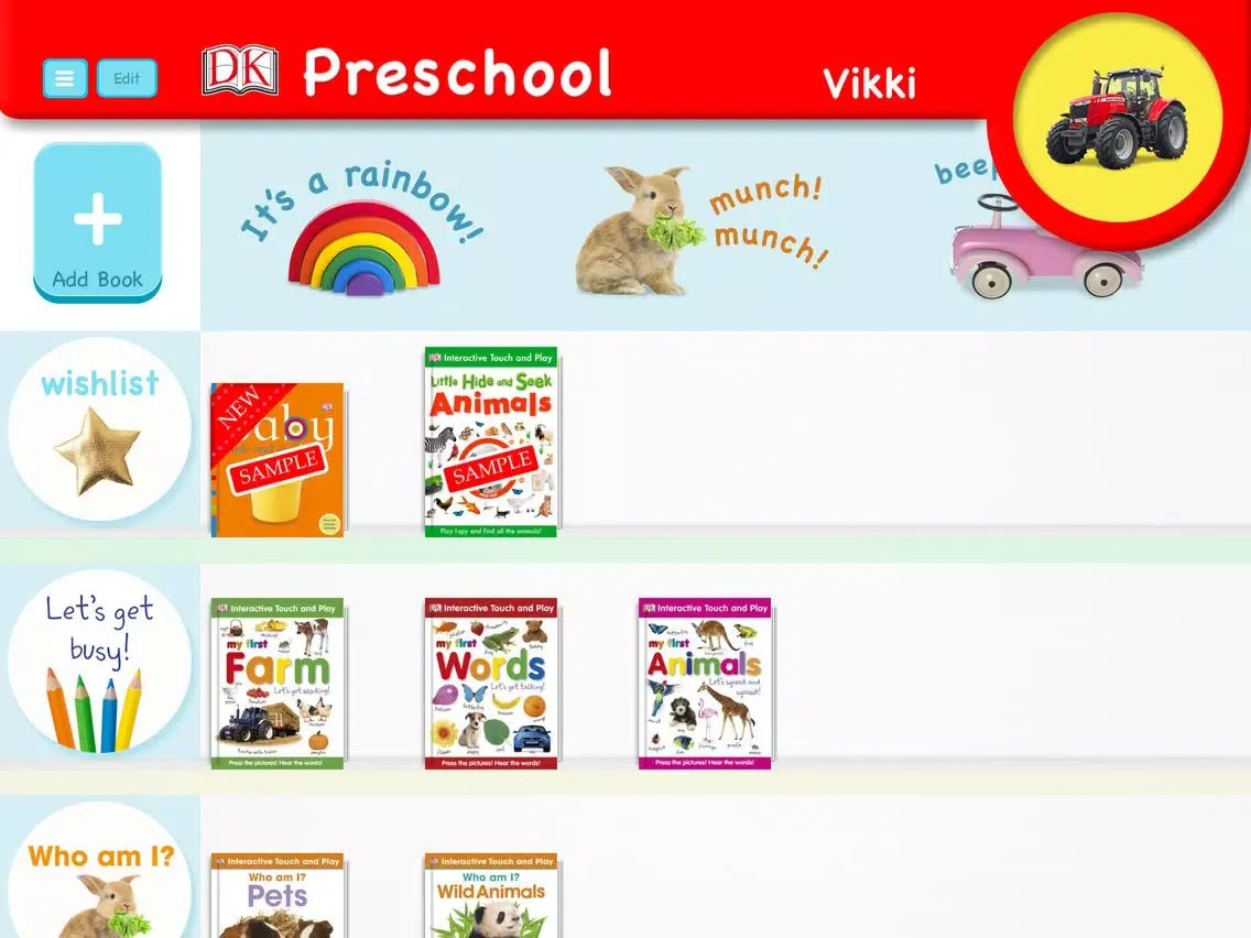 Tangkapan layar DK Preschool Reader iPad 