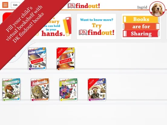 Capturas de tela do DK findout! Library iPad 