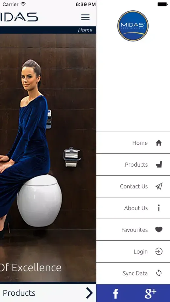 ภาพหน้าจอของ Midas Sanitaryware