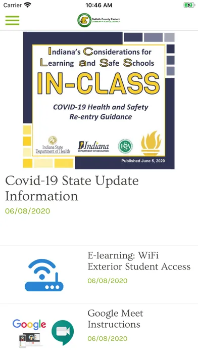 Ảnh chụp màn hình của DeKalb County Eastern CSD