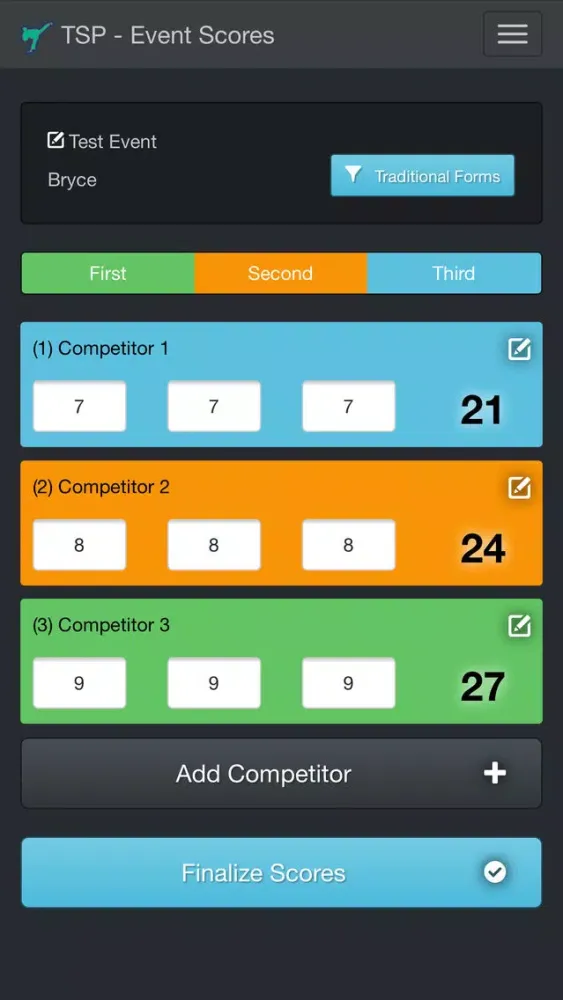 Tournament Scorecard Pro Screenshots
