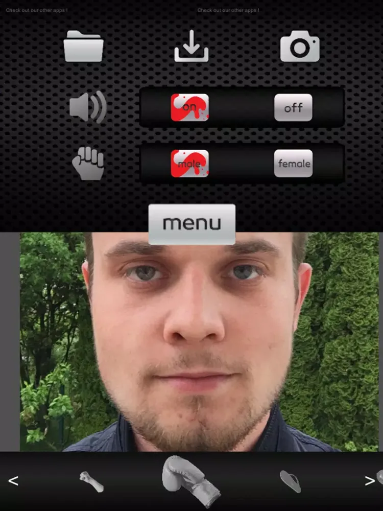 Tangkapan skrin facesmash - beat them all up iPad 