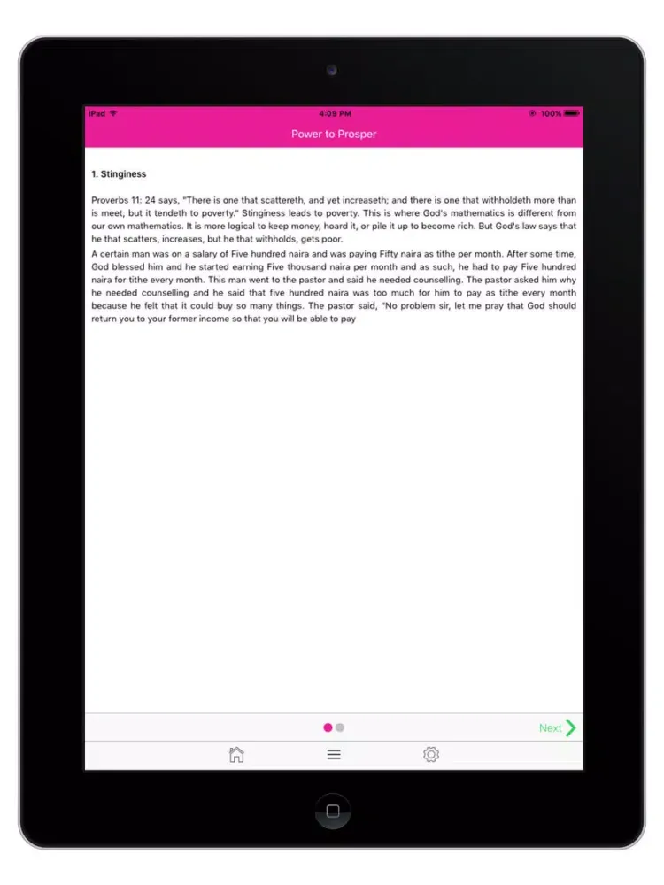 Power to Prosper iPad  Screenshots
