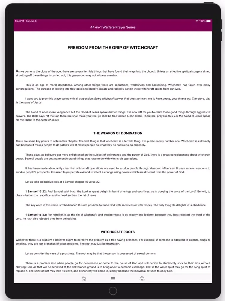 Capturas de tela do 44 in 1 Warfare Prayer Series iPad 