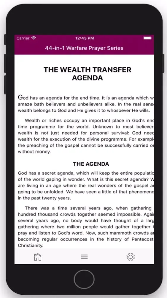 Capturas de tela do 44 in 1 Warfare Prayer Series