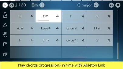 Capturas de tela do Navichord • chord sequencer