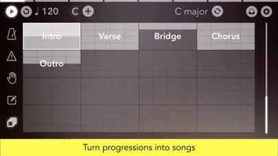 Capturas de tela do Navichord • chord sequencer